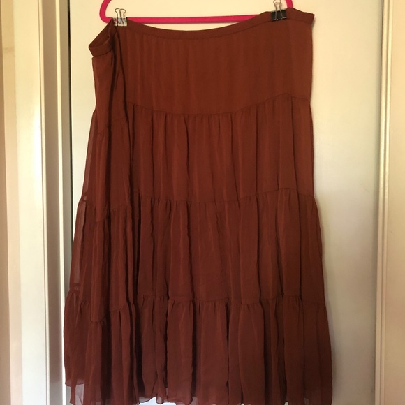 Linea by Louis Dell'Olio Dresses & Skirts - Linea Louis Dell'Olio Tiered Skirt Copper - 2x